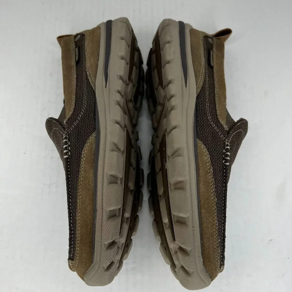 Skechers Mens 64365 Brown Superior Milford Memory Foam Slip-On Size 9 Loafers